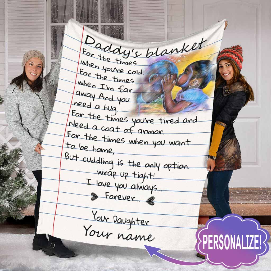 African Daddy's American Personalized Flannel Blanket For Cozy Bedroom Sofa Decor