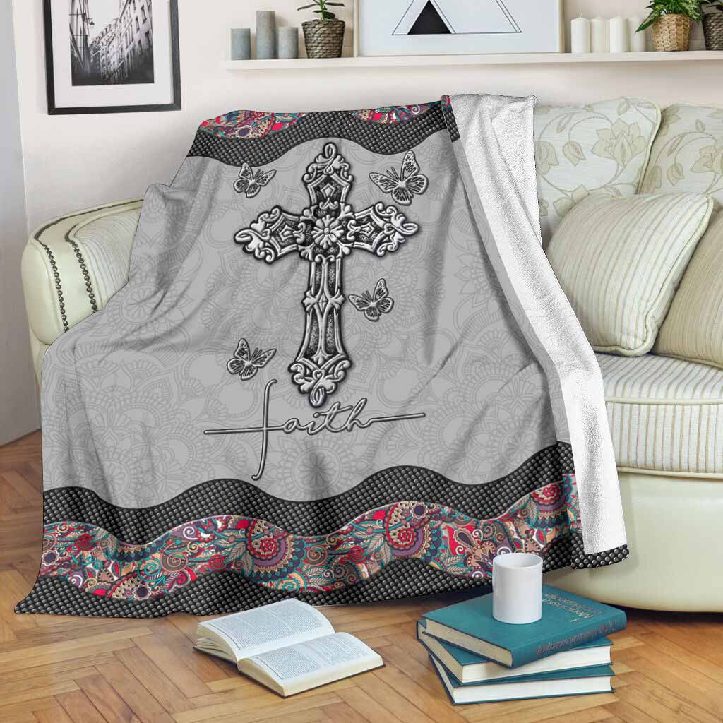 Jesus Faith In Your Life Flannel Blanket For Cozy Bedroom Sofa Decor