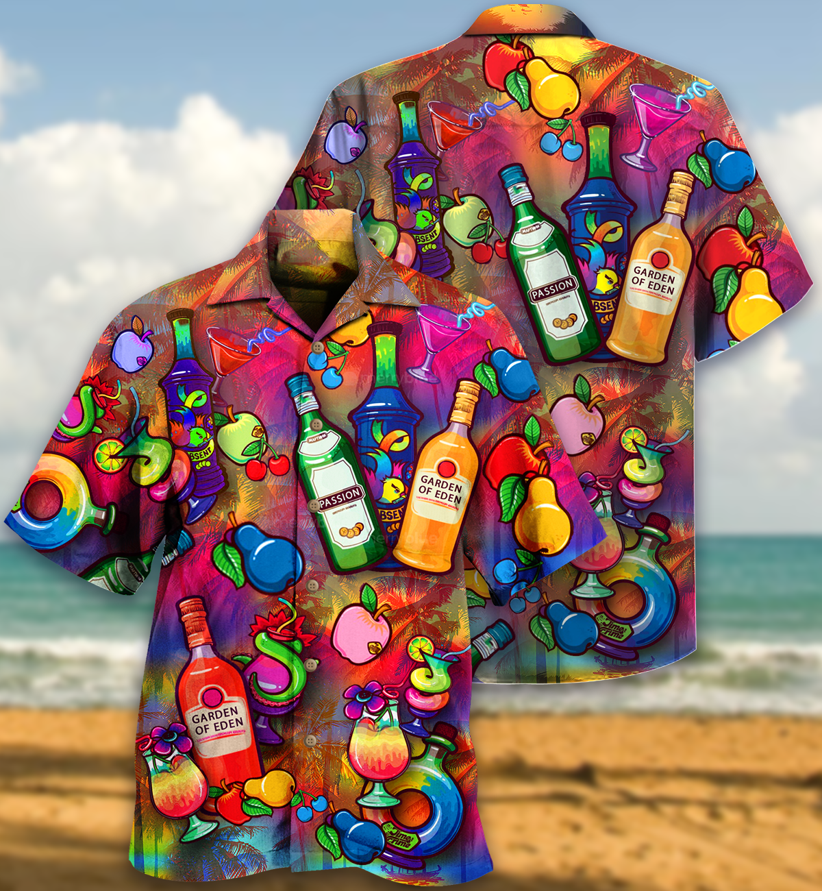 Fruit Wine Hawaiian Shirt For Beach Parties And Weekend Getaways