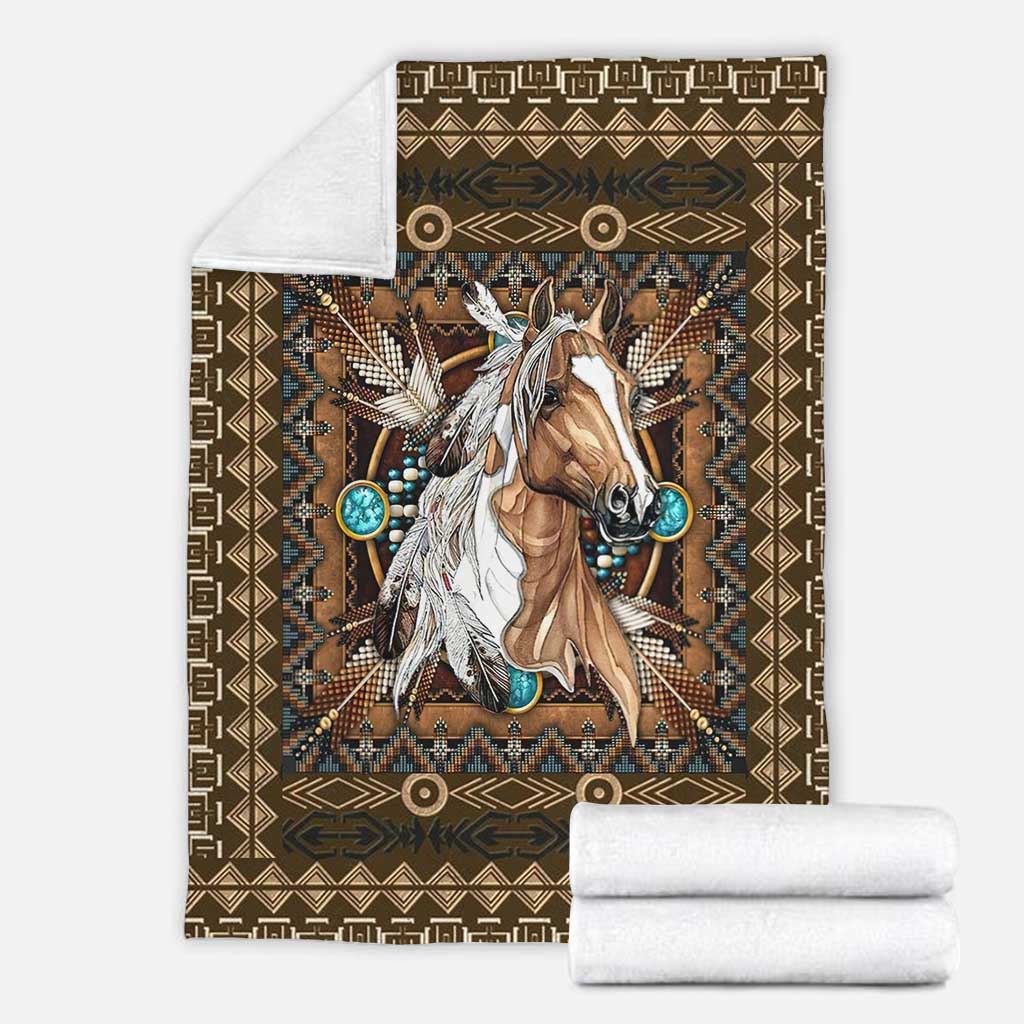 Horse Pattern Flannel Blanket For Cozy Bedroom Sofa Decor
