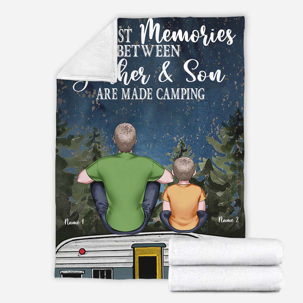 Camping When I'm At My Best Personalized Flannel Blanket For Cozy Bedroom Sofa Decor