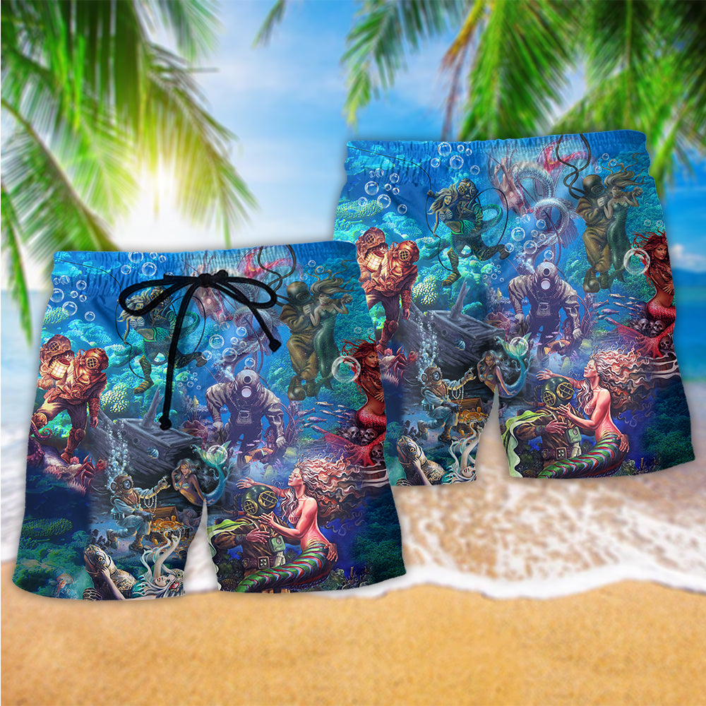 Ocean Into The Blue Beach Shorts Design Detail For Resort And Beach Day Style