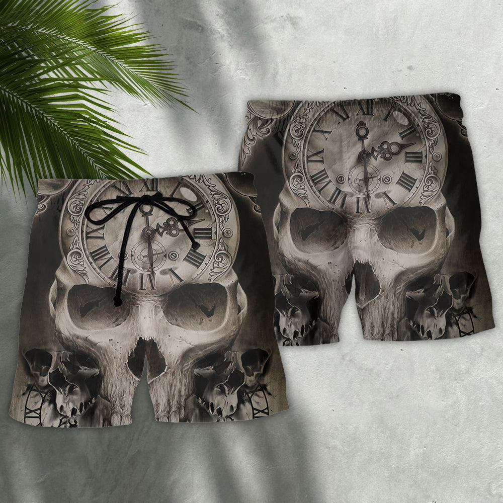 Skull Beach Shorts Pattern Detail For Sunny Day Adventures And Relaxed Casual Wear