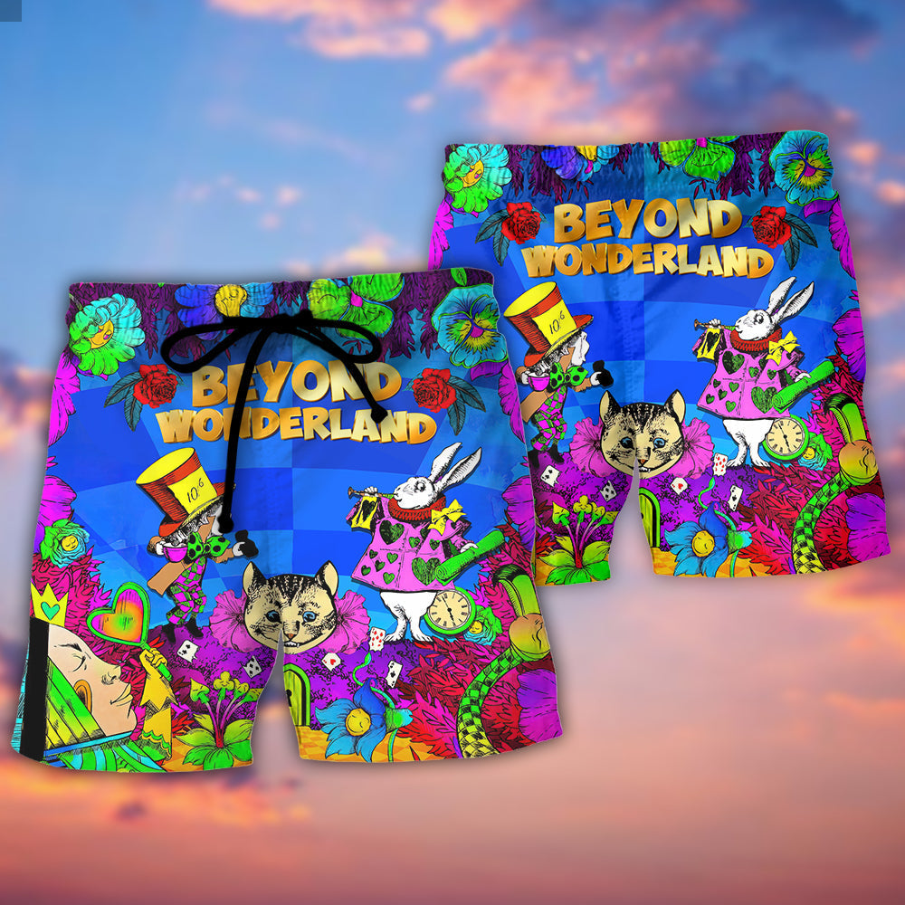 Wonderland Festival Fantasy Art Beach Shorts For Beach Getaways And Comfortable Summer Wear