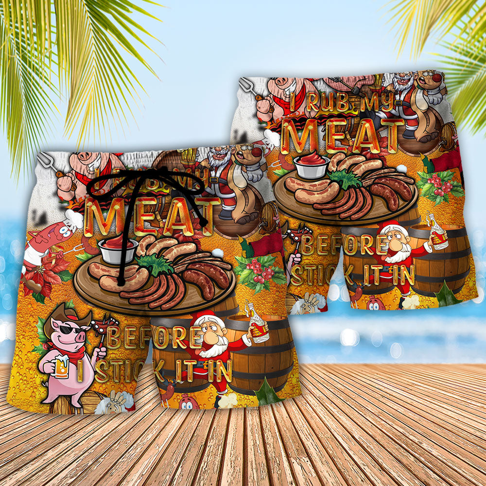 Food Grill Beach Shorts Pattern Detail For Tropical Escapes And Versatile Outdoor Wear