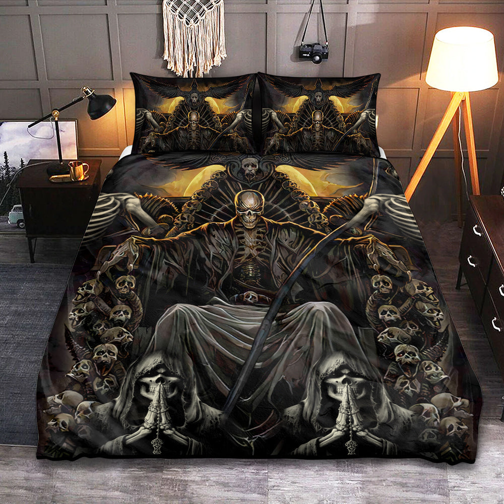 Skull Grim Reaper Dark Bedding Cover For Gothic Bedroom Decor