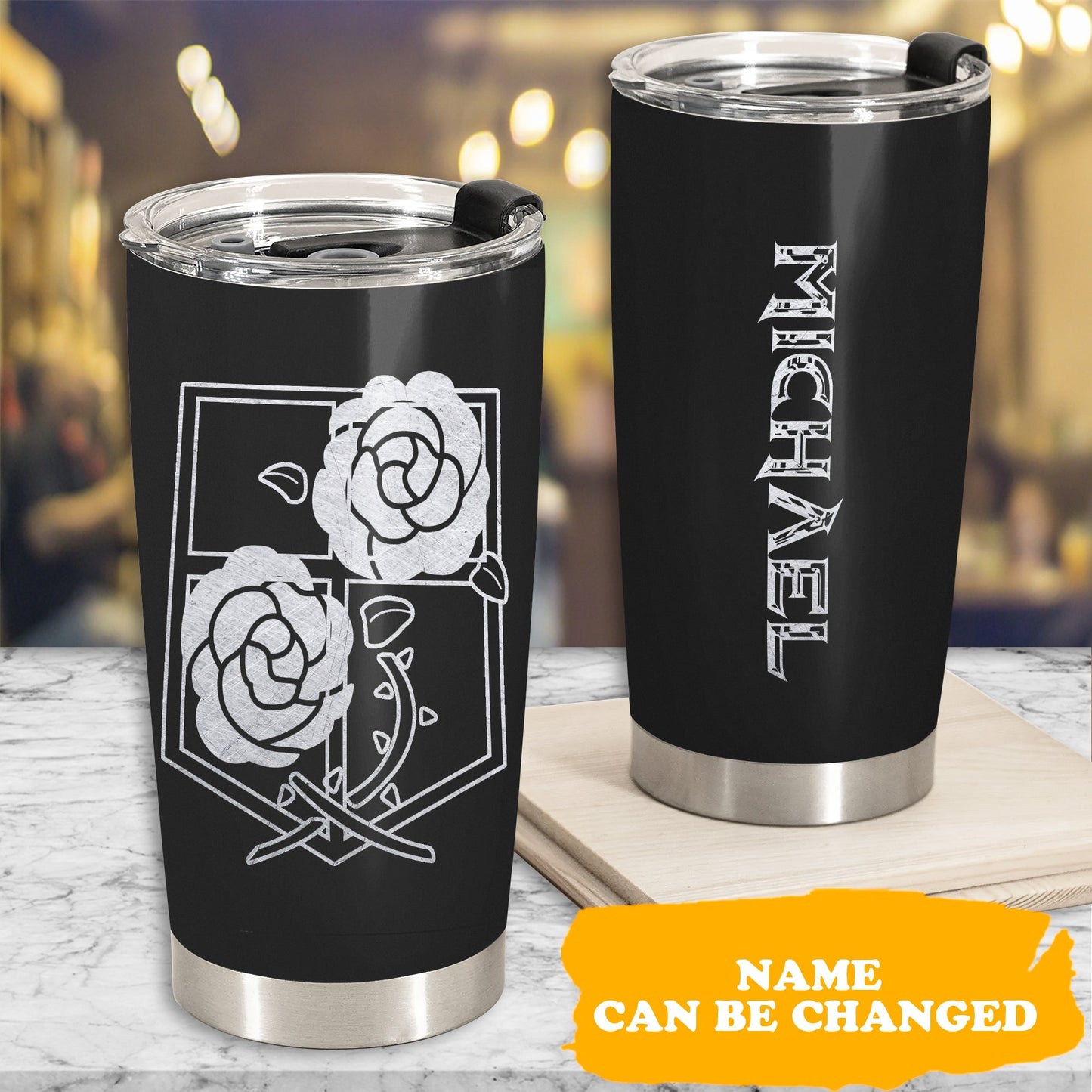 Fantasy Shield Emblem Emblem Personalized 20 Oz Tumbler For Coffee Travel And Daily Drinks