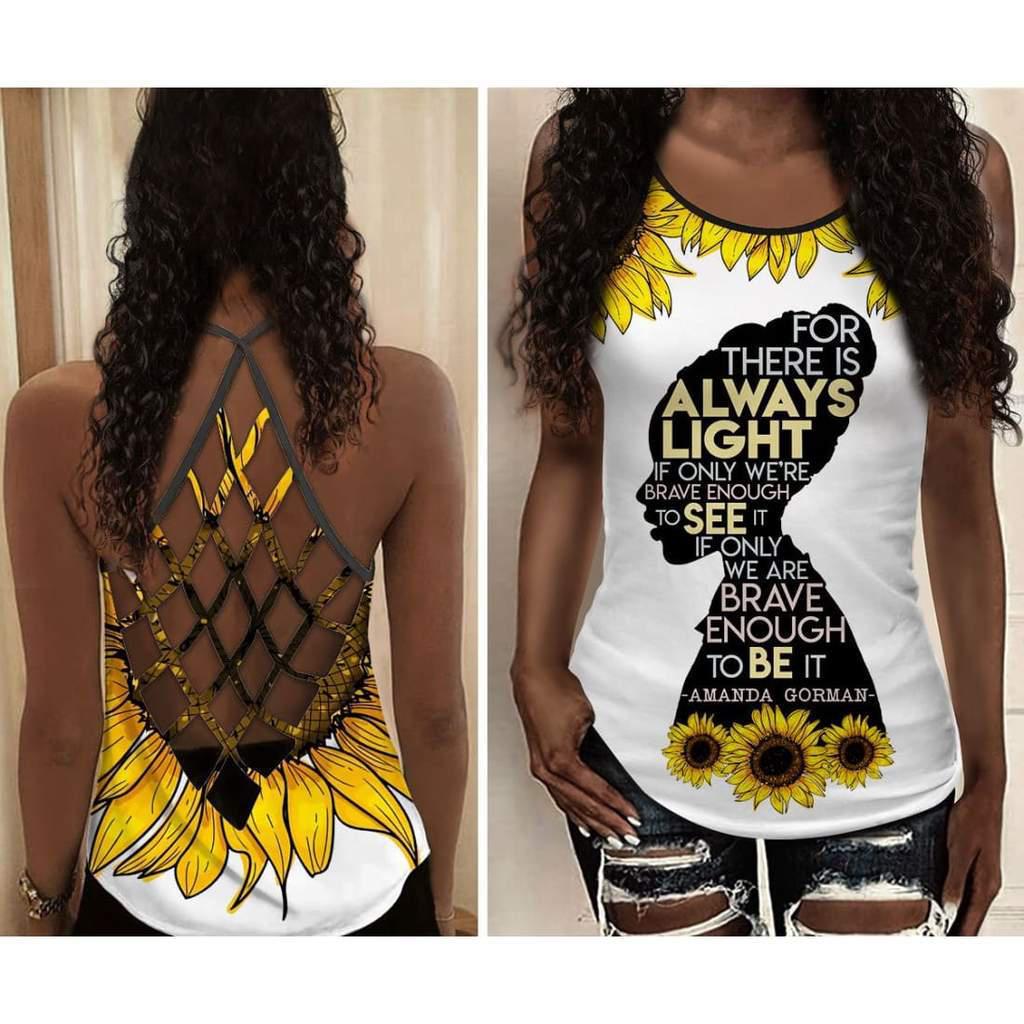 Black Woman Love Peace Hollow Tank Top For Studio Fitness And Festivals