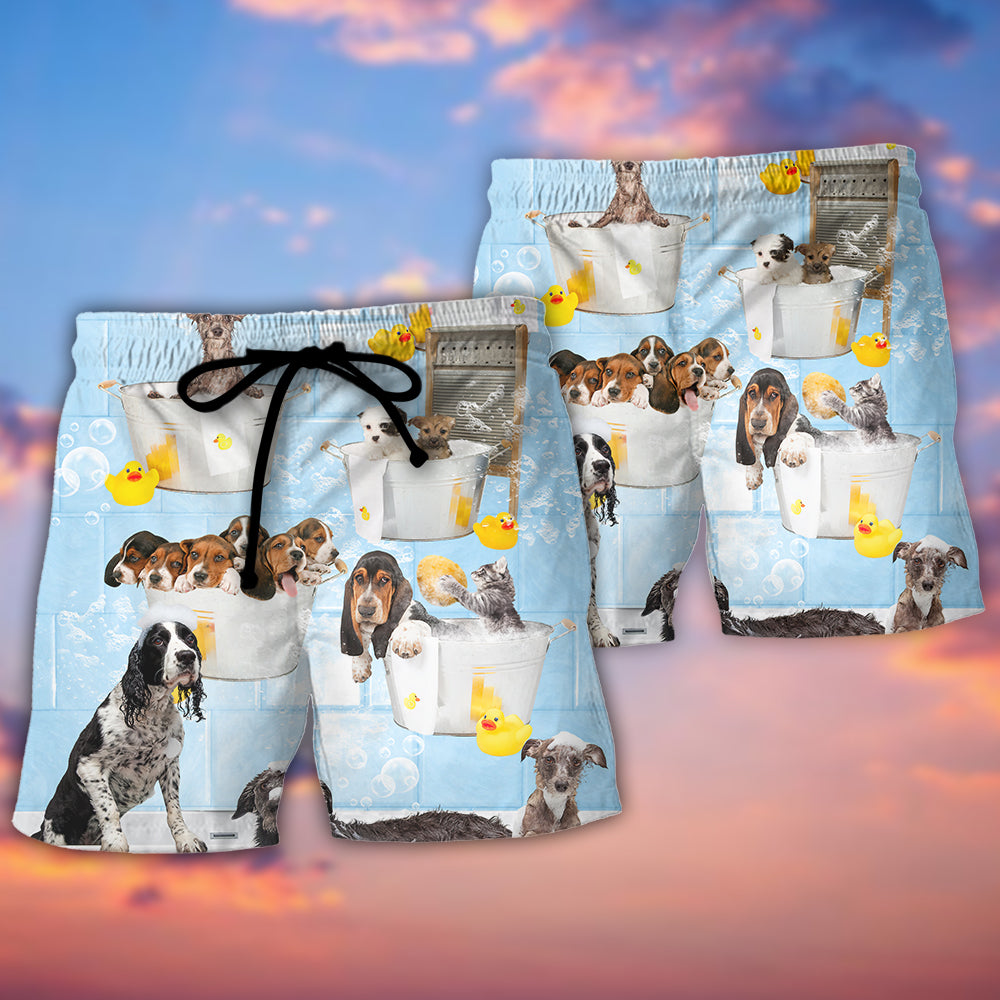 Dog Pet Grooming Beach Shorts Pattern Detail For Casual Outings And Thoughtful Gift Giving
