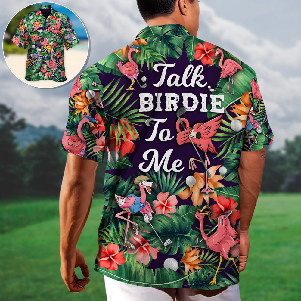 Tropical Funny Golf Flamingo Hawaiian Shirt For Beach Days, Summer Outings, And Thoughtful Gift Giving