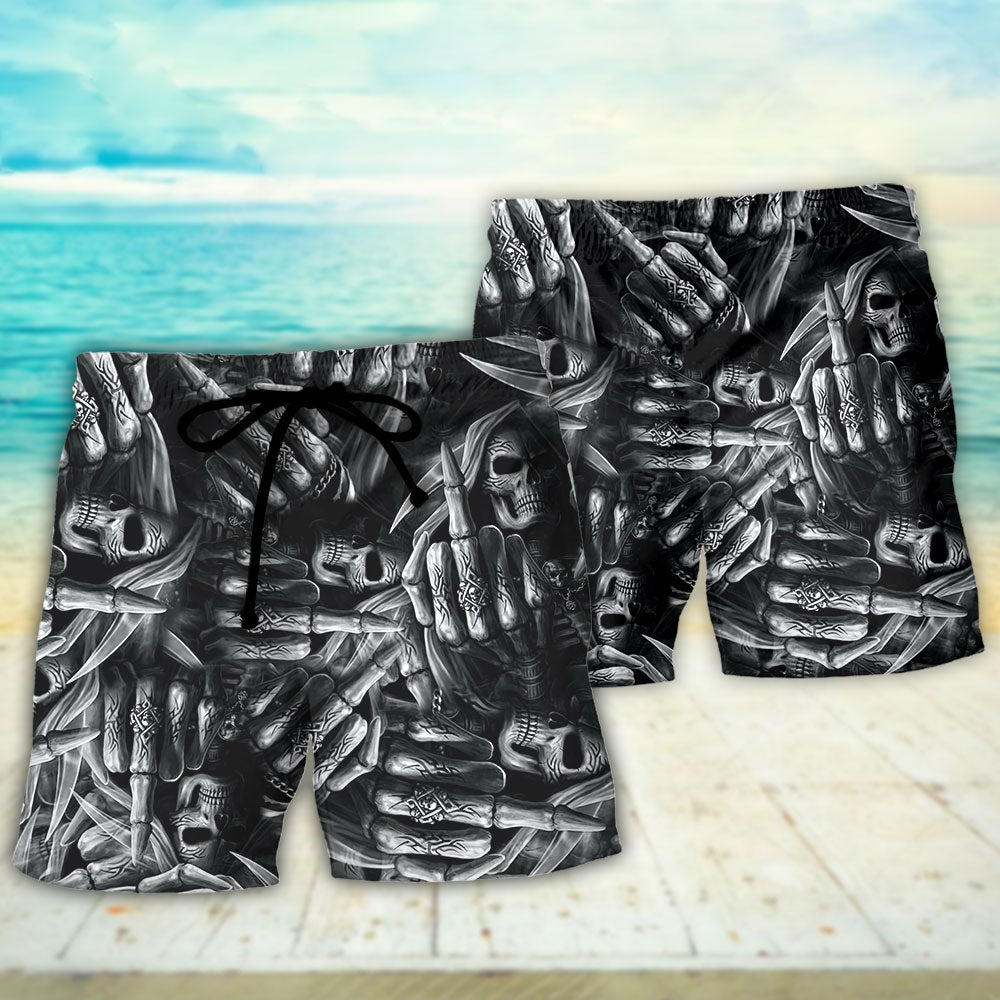 Skull Life And Death Philosophy Beach Shorts For Coastal Adventures And Relaxed Summer Wear