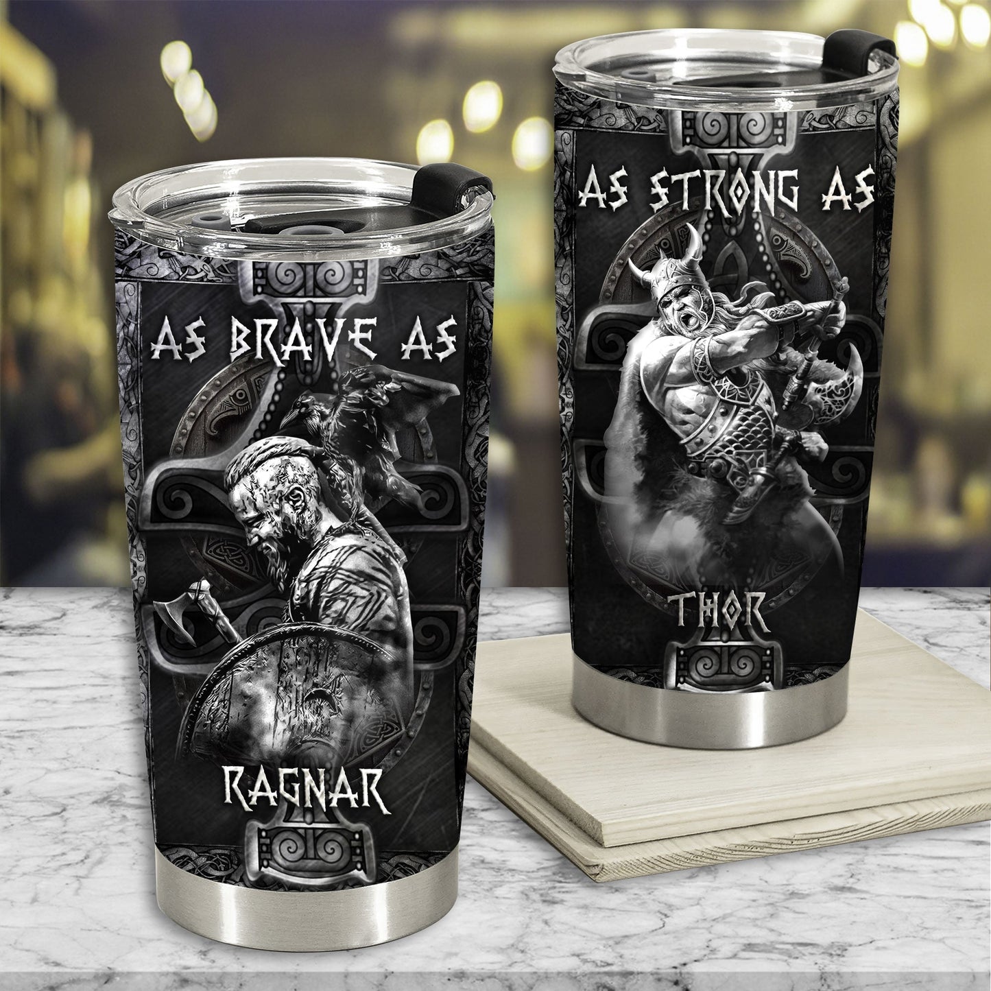 Viking Brave Norse Warrior Wisdom 20 Oz Tumbler For Coffee Travel And Daily Drinks