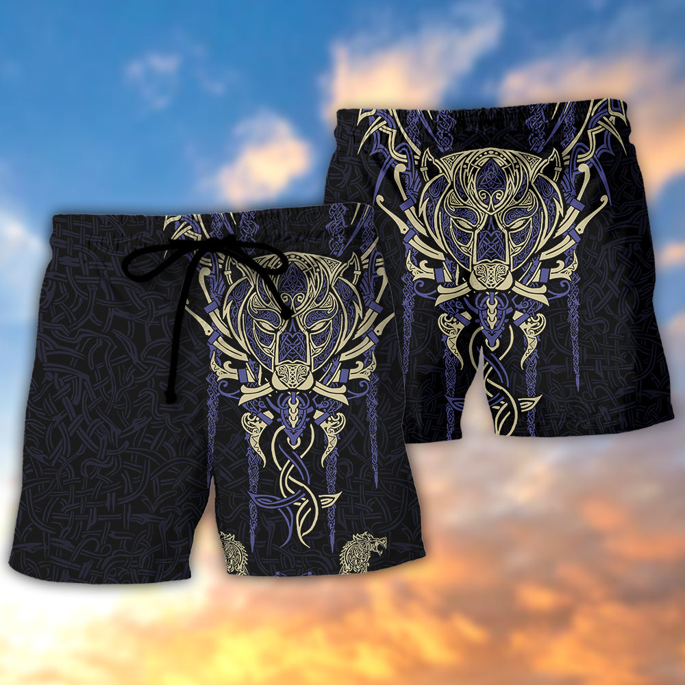 Viking Warrior Norse Legend Lifestyle Beach Shorts Print View For Coastal Escapes And Casual Outings