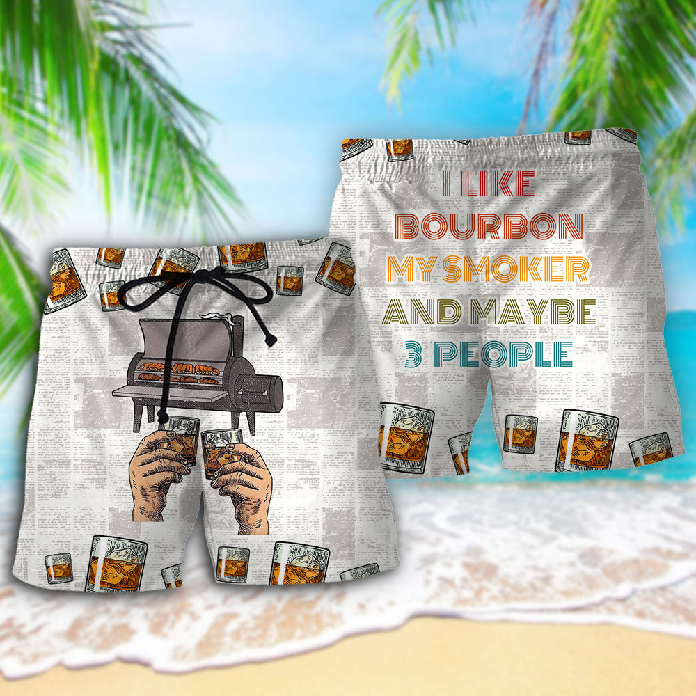 Wine Beach Shorts Pattern Detail For Summer Travel And Comfortable Daily Use