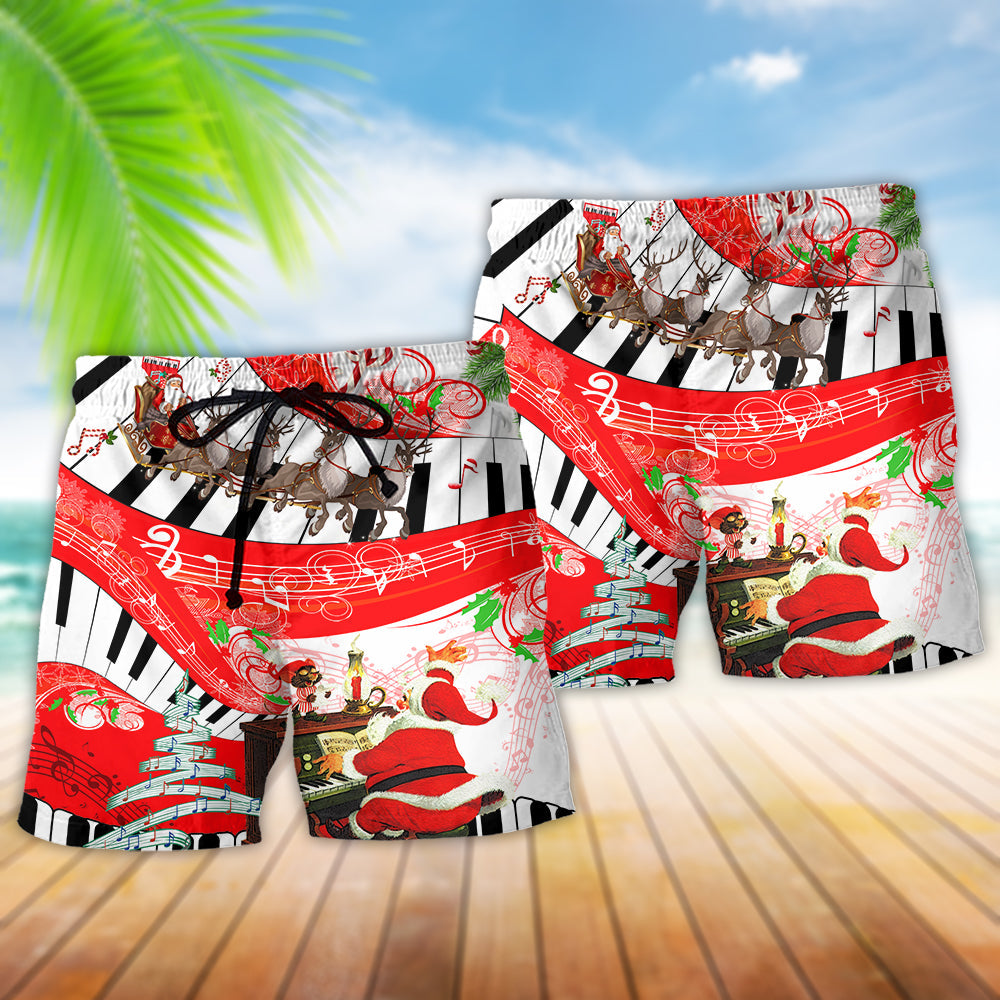 Christmas Santa Humor Music Beach Shorts Print Detail For Thoughtful Gift Giving