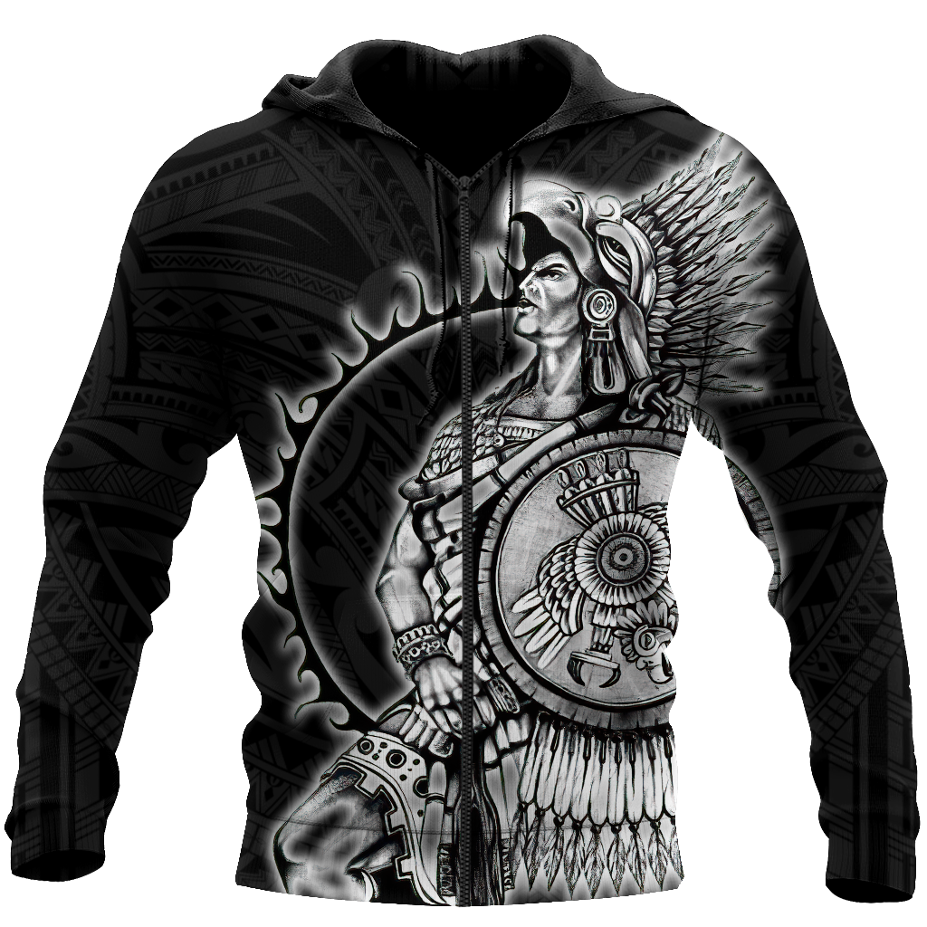 Mexican Aztec Warrior Hoodie For Heritage Inspired Streetwear Travel And Everyday Style