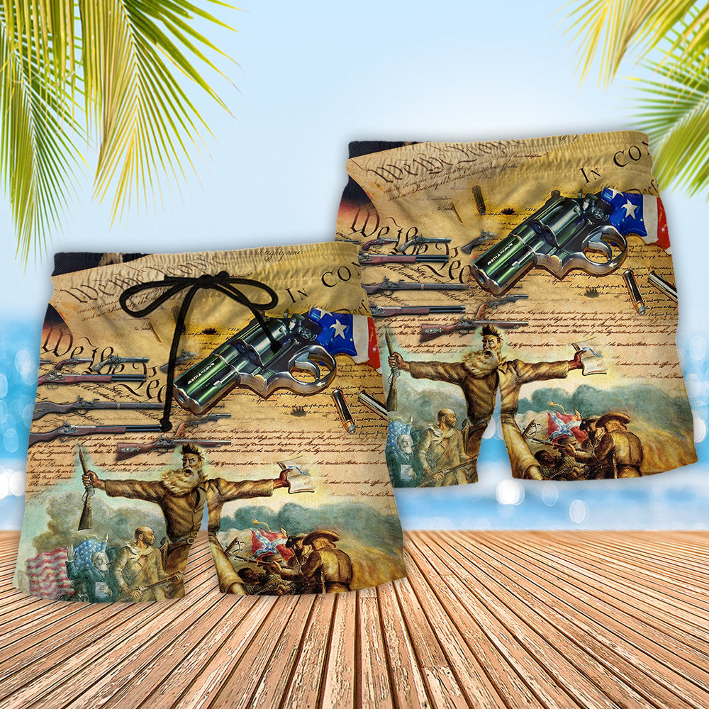 Peace Symbol Beach Shorts Pattern Detail For Vacation Style And Laid Back Styling