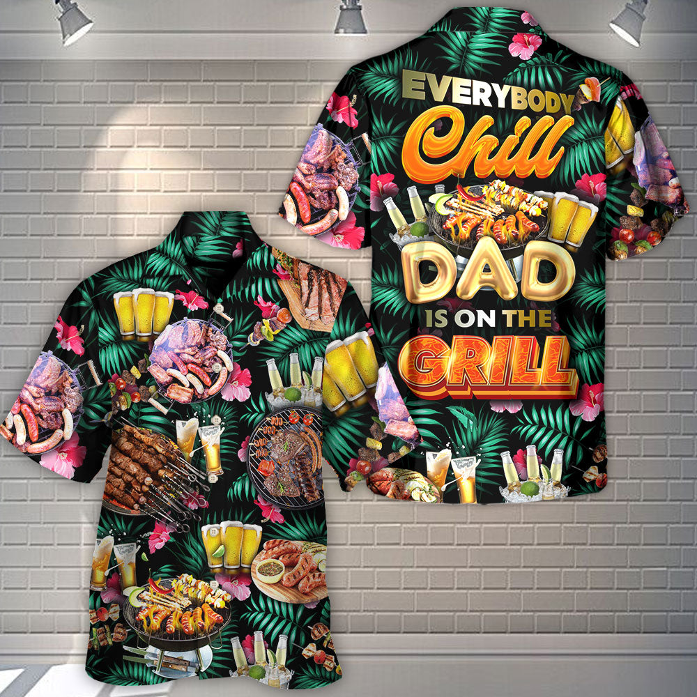 Barbecue Food Grill Hawaiian Shirt Pattern Detail For Tropical Vacations