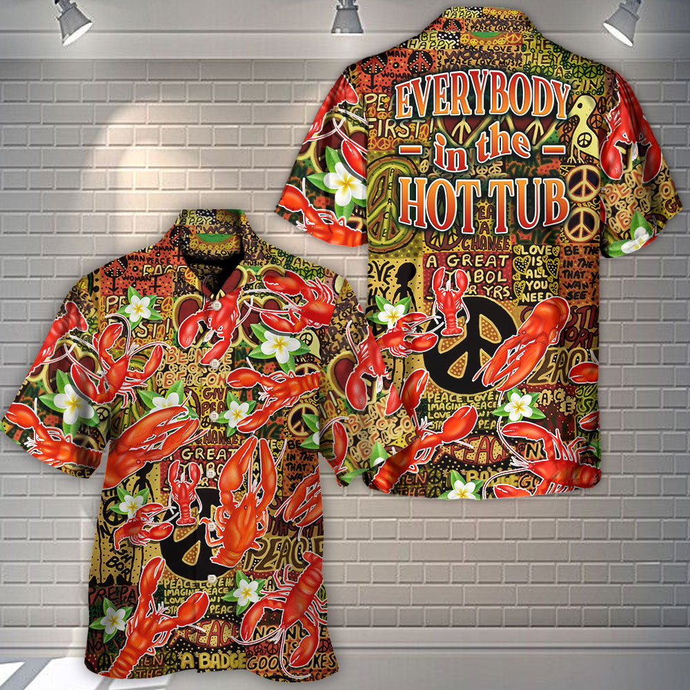 Tropical Lobster Hippie Hawaiian Shirt Resort Outfit View For Resort Wear