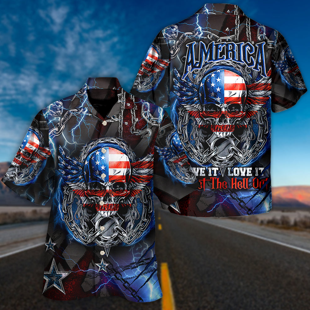 Skull American Underworld Hawaiian Shirt Artwork View For Weekend Travel And Beach Style