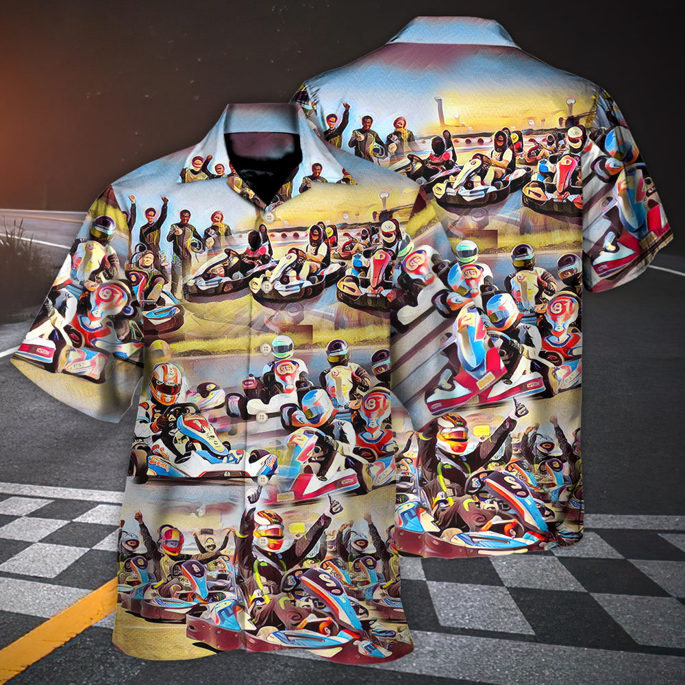 Kart Racing Hawaiian Shirt Resort Outfit View For Resort Wear