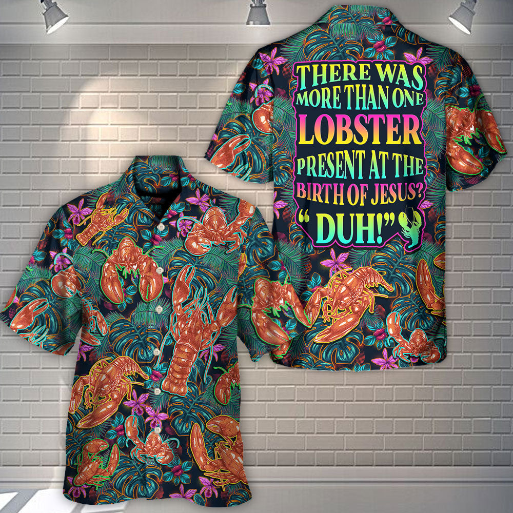 Tropical Lobster Hawaiian Shirt Print Closeup For Resort Wear