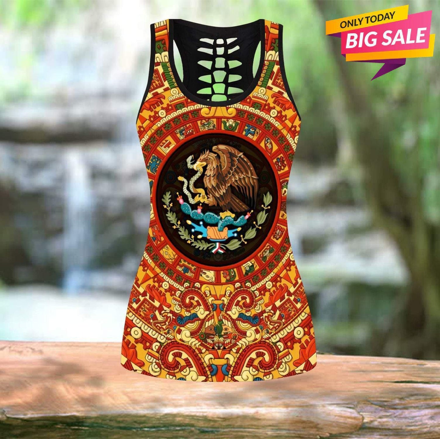 Mexican Aztec Warrior Pride Hollow Tank Top For Community Events And Positive Support