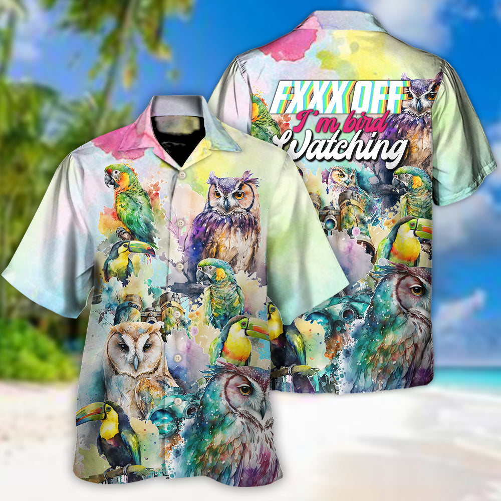Bird Watching I'M Hawaiian Shirt Design View For Tropical Vacations