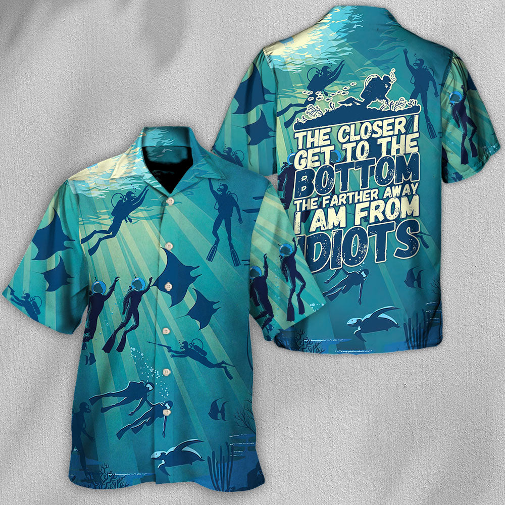 Coastal Scuba Diving Activity Hawaiian Shirt Summer Design Detail For Weekend Trips