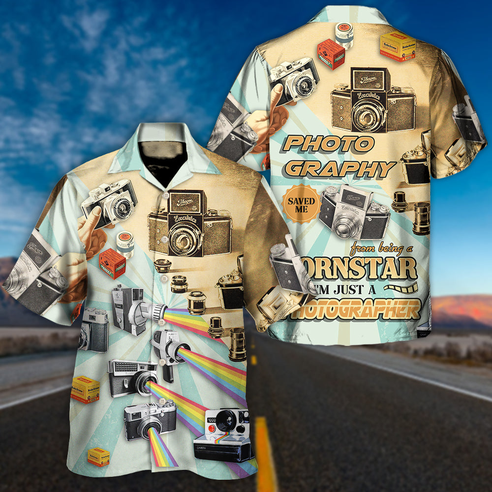 Photography Star Photographer Hawaiian Shirt For Vacation Days And Relaxed Coastal Outings