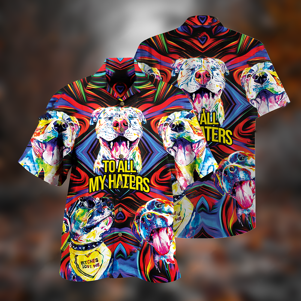 Vintage Strong Attitude Haters Hawaiian Shirt Pattern View For Lightweight Everyday Style