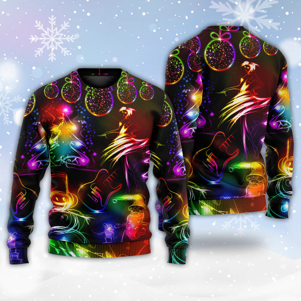 Christmas Dancing Santa Tree Snowman Neon Sweater For Family Gatherings Winter Travel And Everyday Seasonal Comfort