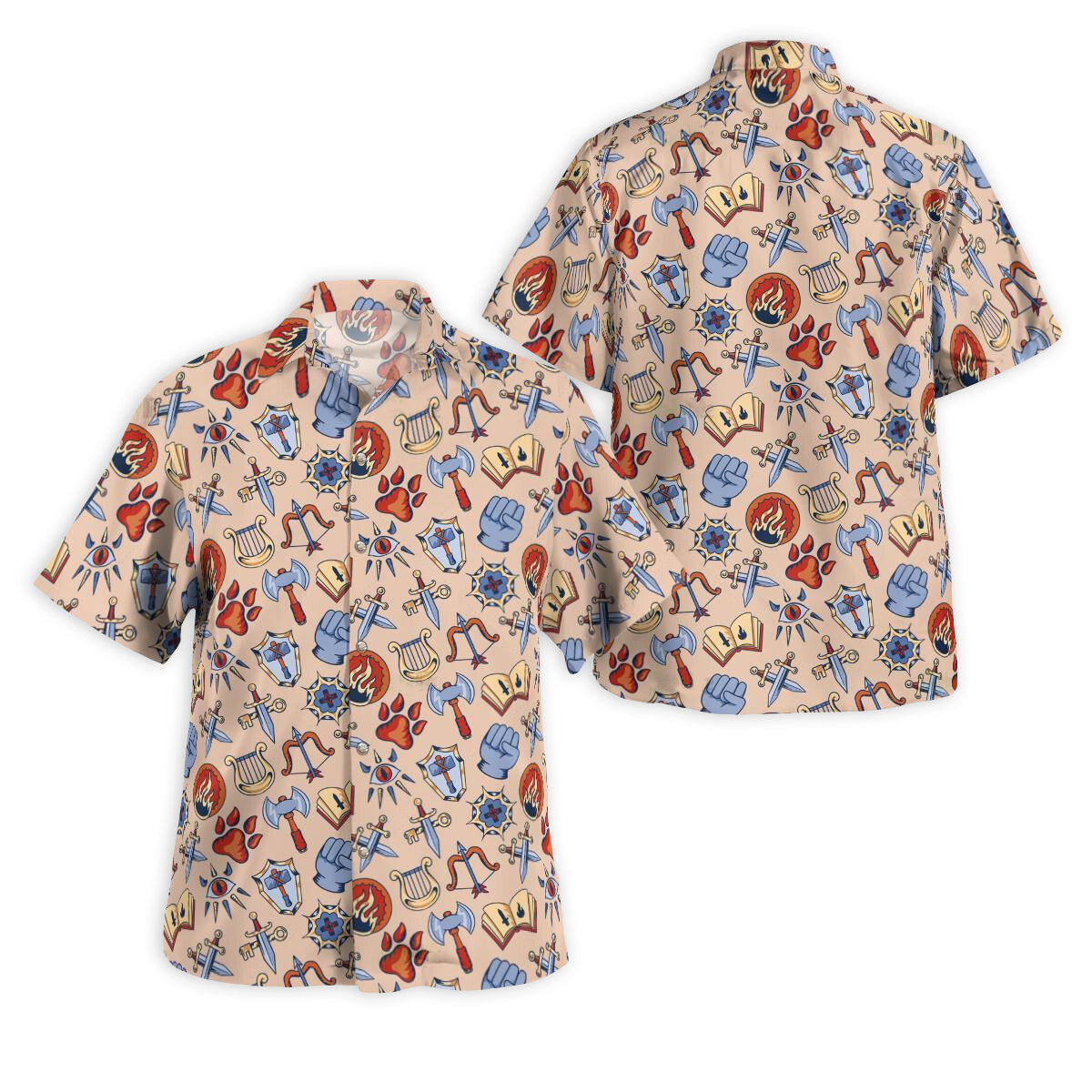 Fantasy Role Medieval Hawaiian Shirt Tropical Styling View For Coastal Travel