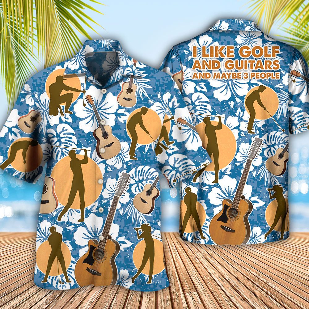 Guitar Golf Hawaiian Shirt Design View For Resort Travel And Thoughtful Gifting