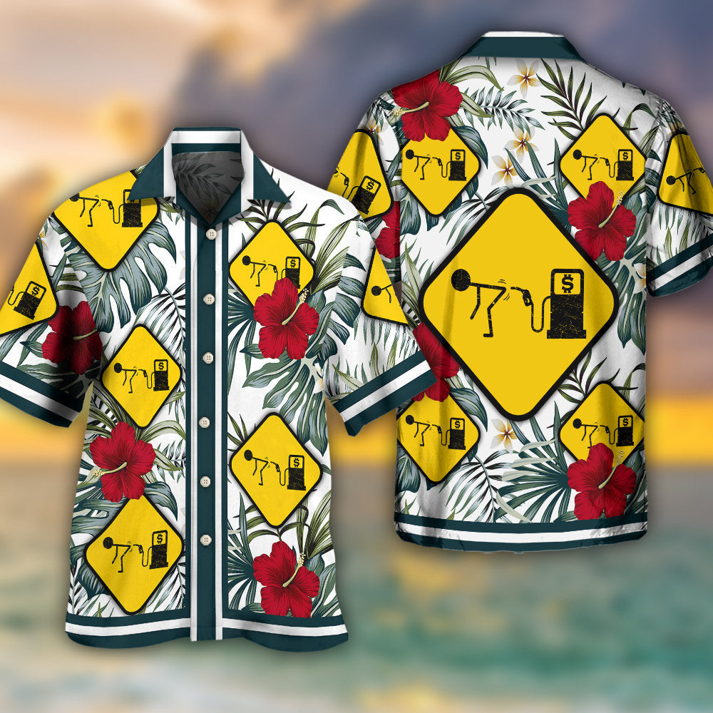Funny Tropical Gas Pump Screwed Hawaiian Shirt For Coastal Adventures And Warm Weather Wear