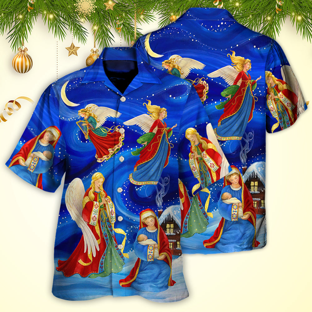 Christmas Light Hawaiian Shirt Print Closeup For Resort Wear
