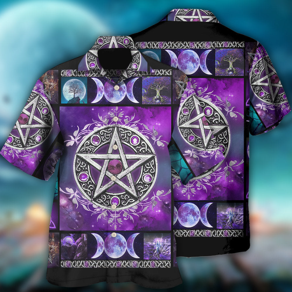 Witch Creative Pattern Hawaiian Shirt Tropical Styling View For Resort Wear