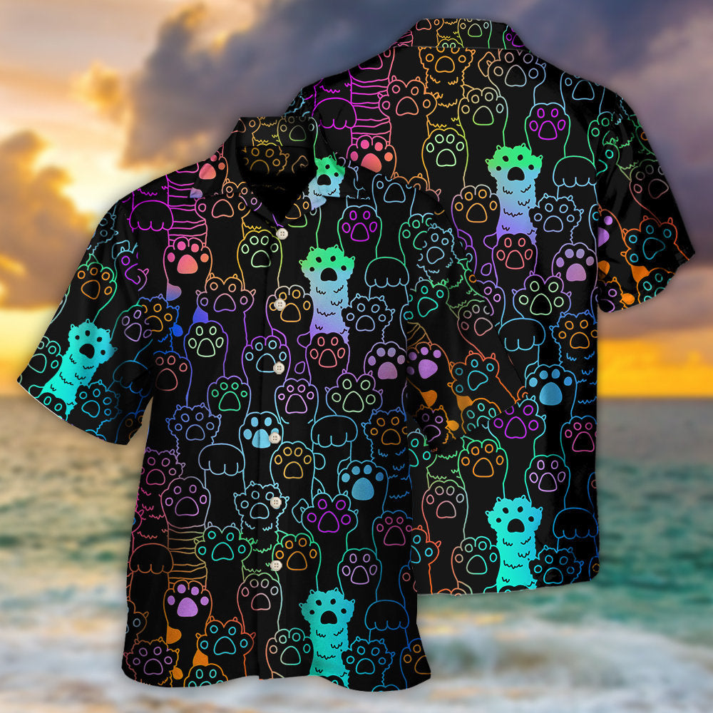 Cat Cutie Little Paw Hawaiian Shirt Pattern View For Relaxed Warm Weather Outfits
