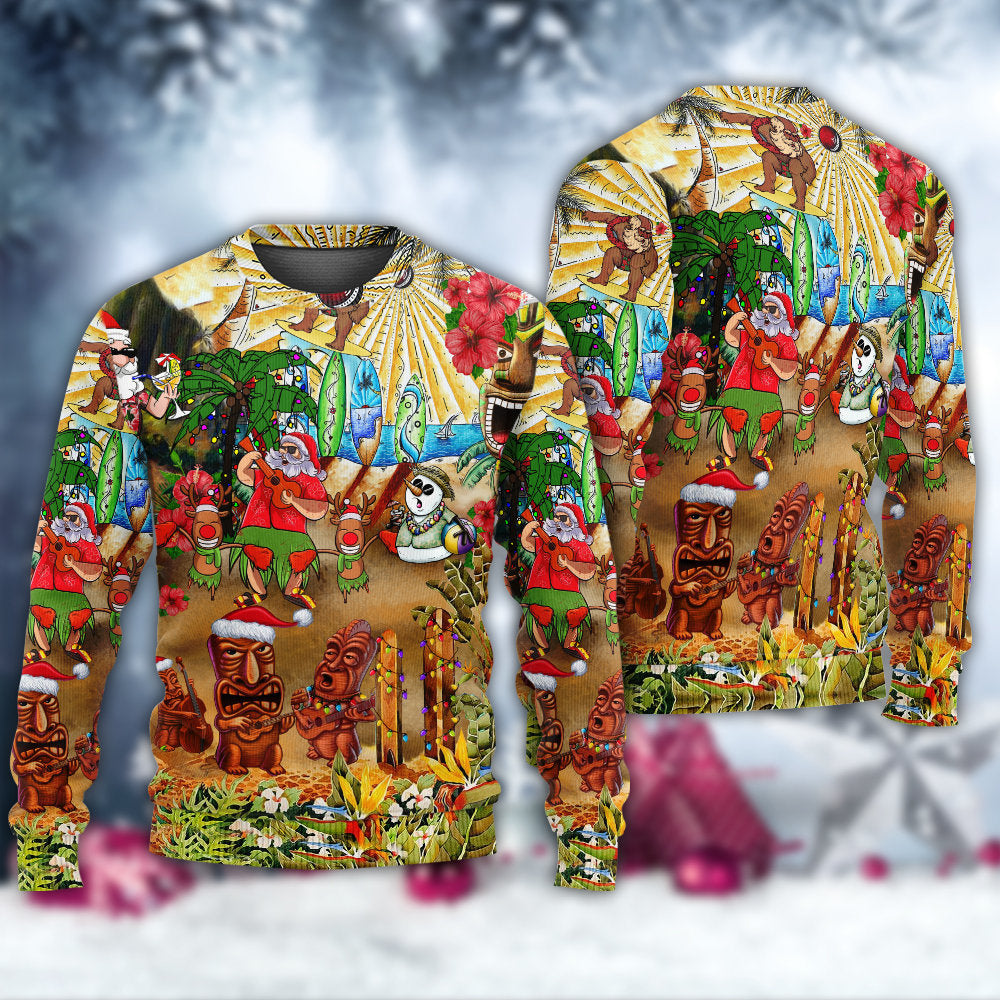 Christmas Hawaiian Holiday Sweater For Winter Parties Seasonal Adventures And Relaxed Everyday Styling