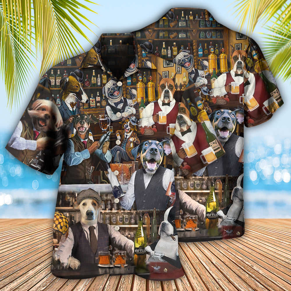 Dog Bartender Mixologist Fun Job Hawaiian Shirt For Beach Parties And Weekend Getaways