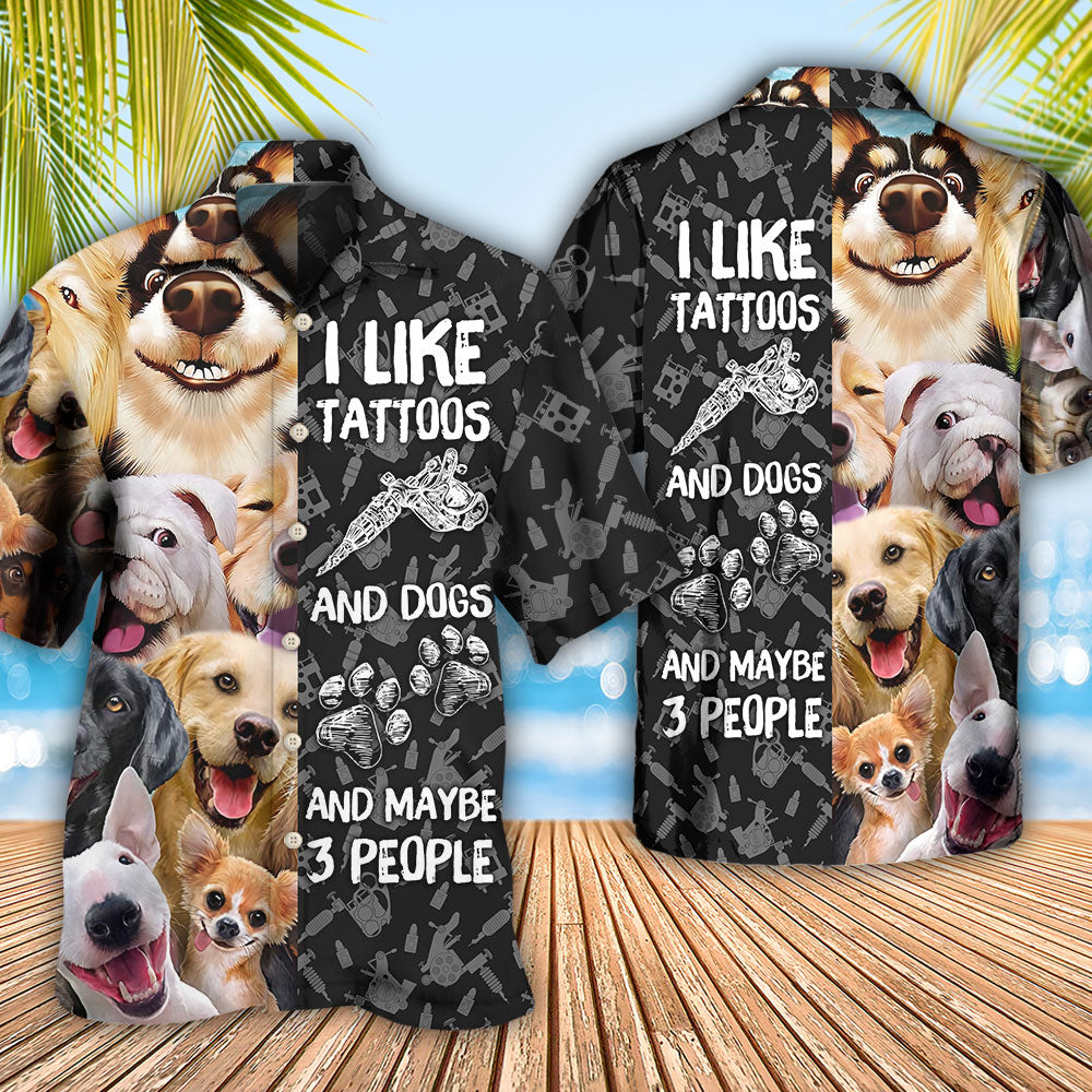 Tattoo Tattoos Dogs Hawaiian Shirt For Poolside Relaxation And Sunny Getaways
