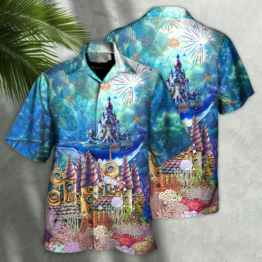 Whale Year Under Ocean Hawaiian Shirt Artwork View For Weekend Trips