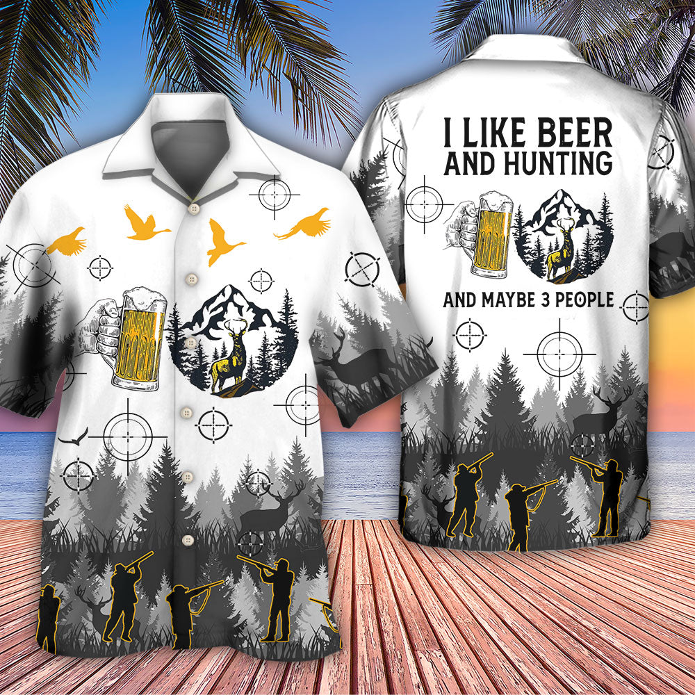Beer Hunting Maybe People Hawaiian Shirt For Resort Getaways And Comfortable Summer Activities