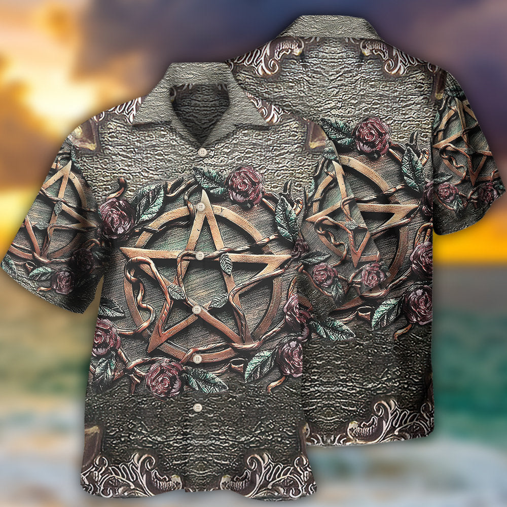 Mystical Wicca Witch Halloween Hawaiian Shirt Artwork View For Coastal Escapes And Resort Style