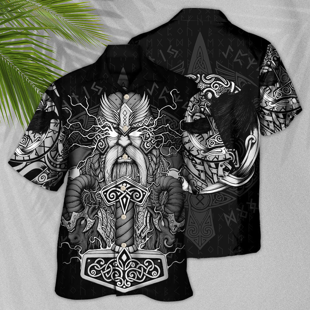 Norse Warrior Faith Thunder Hawaiian Shirt Design View For Resort Travel And Thoughtful Gifting