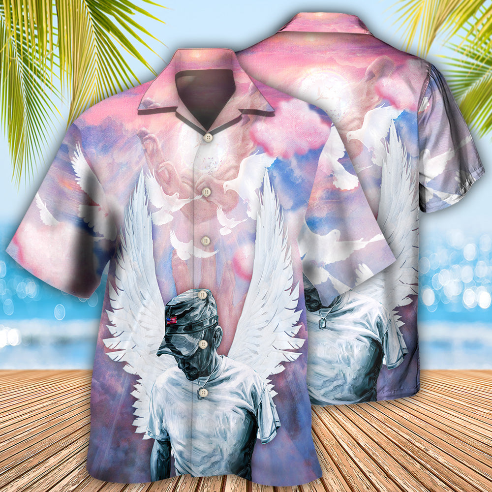 Amputee Faith Bless Sky Hawaiian Shirt Design View For Resort Travel And Thoughtful Gifting