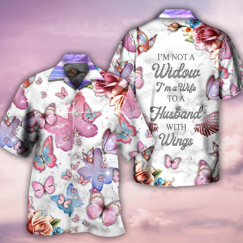 Butterfly Widow Hawaiian Shirt Design Detail For Beach Days And Holiday Travel