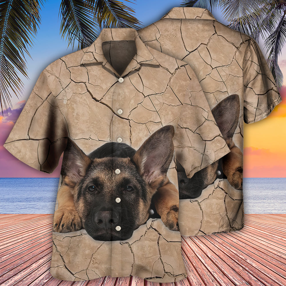 German Shepherd Ground Hawaiian Shirt For Vacation Days And Relaxed Coastal Outings