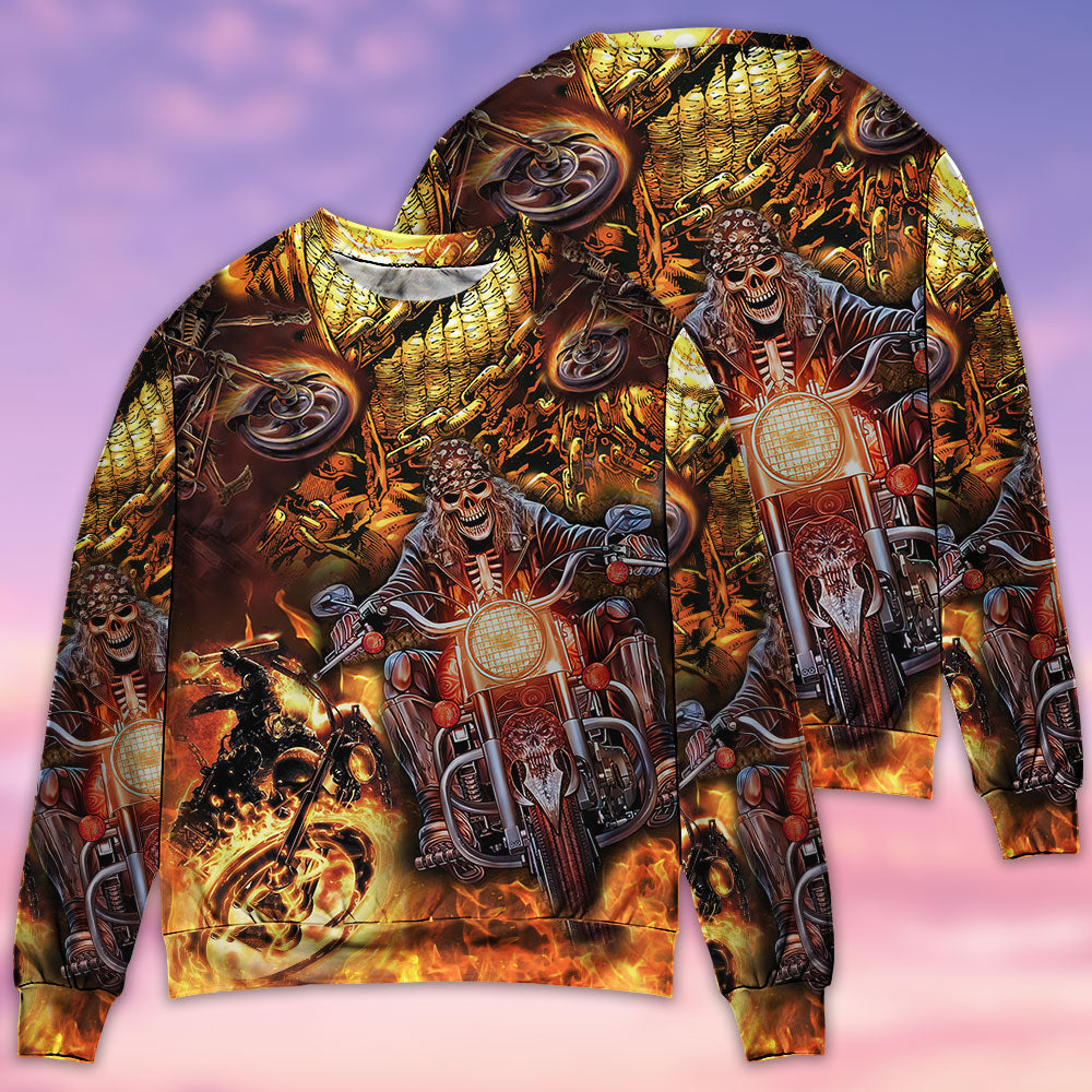 Skull Motorcycle Racing Fire Sweater For Alternative Outfits Seasonal Events And Everyday Comfort