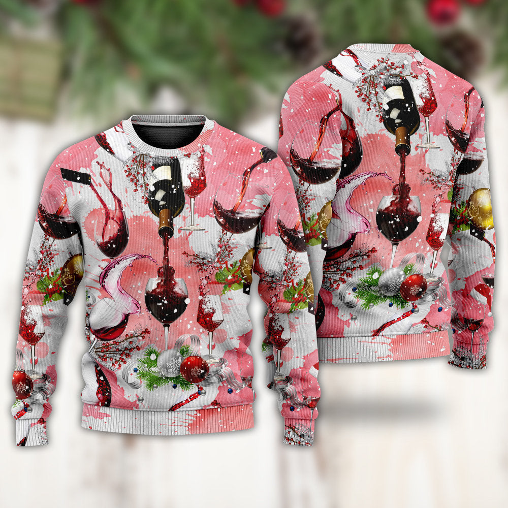 Christmas Wine Theme Holiday Sweater For Holiday Parties Family Gatherings And Seasonal Gift Giving